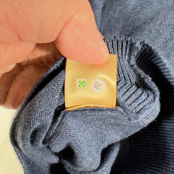 Foundry Supply Co V Neck Sweater Men 4XLT TALL Pullover Blue Biz Casual Golf - Picture 9 of 10